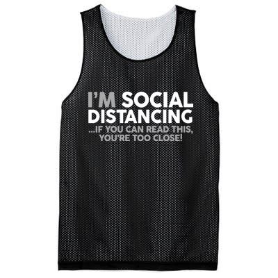 Social Distancing If You Can Read This You're Too Close Mesh Reversible Basketball Jersey Tank