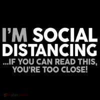 Social Distancing If You Can Read This You're Too Close Zip Tote Bag