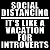 Social Distancing Like A Vacation For Introverts 7-Panel Snapback Hat