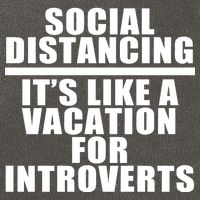 Social Distancing Like A Vacation For Introverts Cotton Canvas Backpack