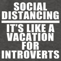 Social Distancing Like A Vacation For Introverts Vector Backpack