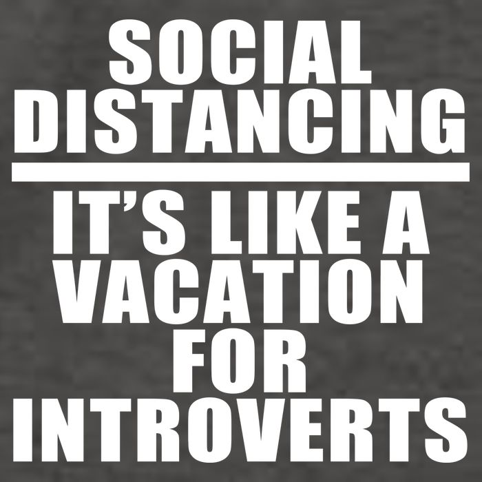 Social Distancing Like A Vacation For Introverts Vector Backpack