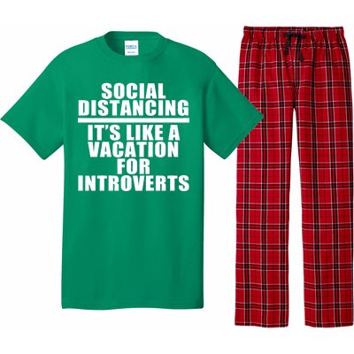 Social Distancing Like A Vacation For Introverts Pajama Set