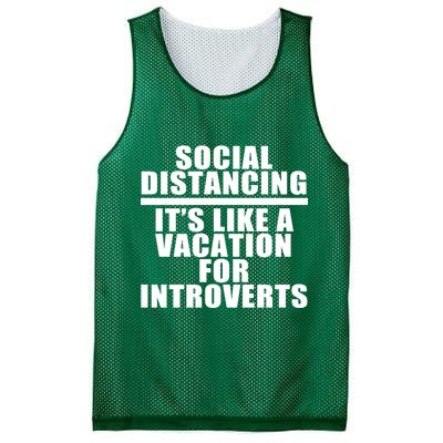 Social Distancing Like A Vacation For Introverts Mesh Reversible Basketball Jersey Tank