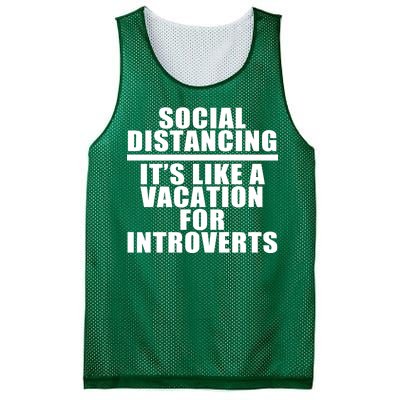 Social Distancing Like A Vacation For Introverts Mesh Reversible Basketball Jersey Tank