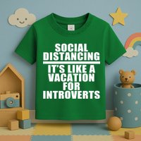 Social Distancing Like A Vacation For Introverts Toddler T-Shirt