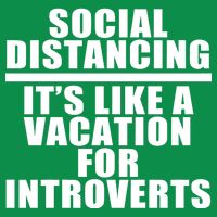 Social Distancing Like A Vacation For Introverts Womens T-Shirt