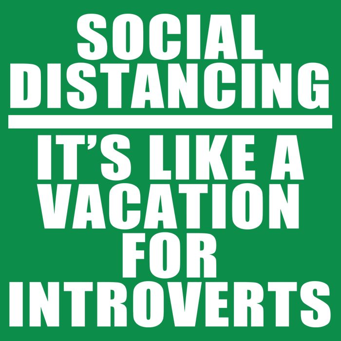 Social Distancing Like A Vacation For Introverts Womens T-Shirt