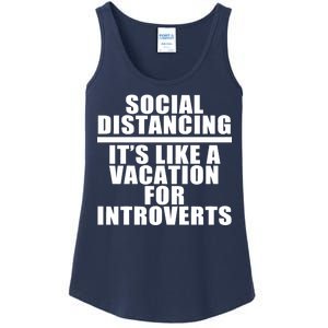 Social Distancing Like A Vacation For Introverts Ladies Essential Tank