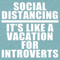Social Distancing Like A Vacation For Introverts Sueded Cloud Jersey T-Shirt