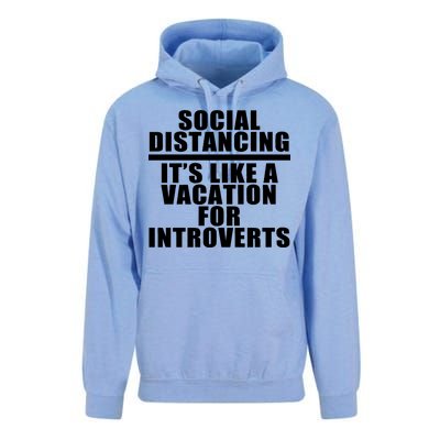 Social Distancing Like A Vacation For Introverts Unisex Surf Hoodie