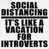 Social Distancing Like A Vacation For Introverts Garment-Dyed Sweatshirt