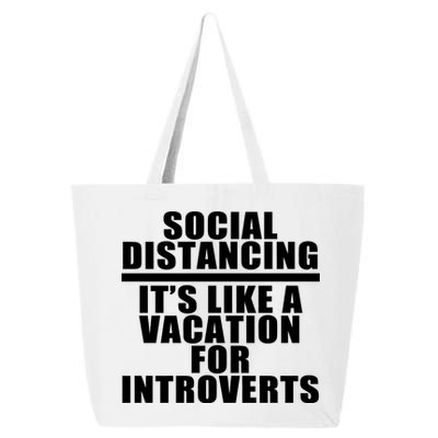 Social Distancing Like A Vacation For Introverts 25L Jumbo Tote