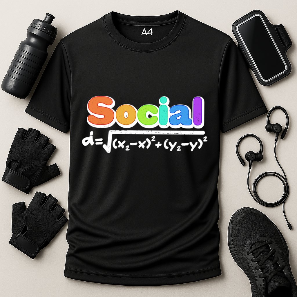 Social Distancing Math Formula  Performance Shirt