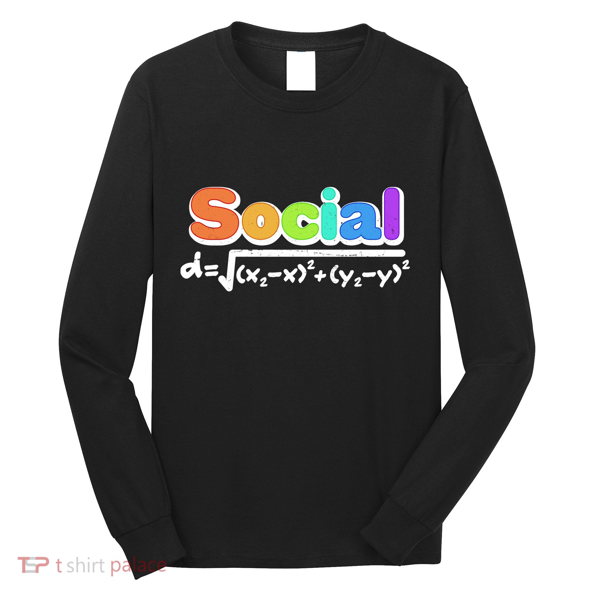 Social Distancing Math Formula  Long Sleeve Shirt
