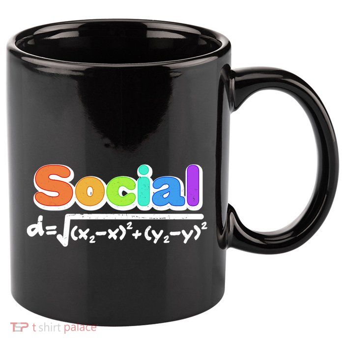 Social Distancing Math Formula  11oz C Handle Ceramic Mug