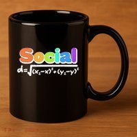 Social Distancing Math Formula  11oz C Handle Ceramic Mug