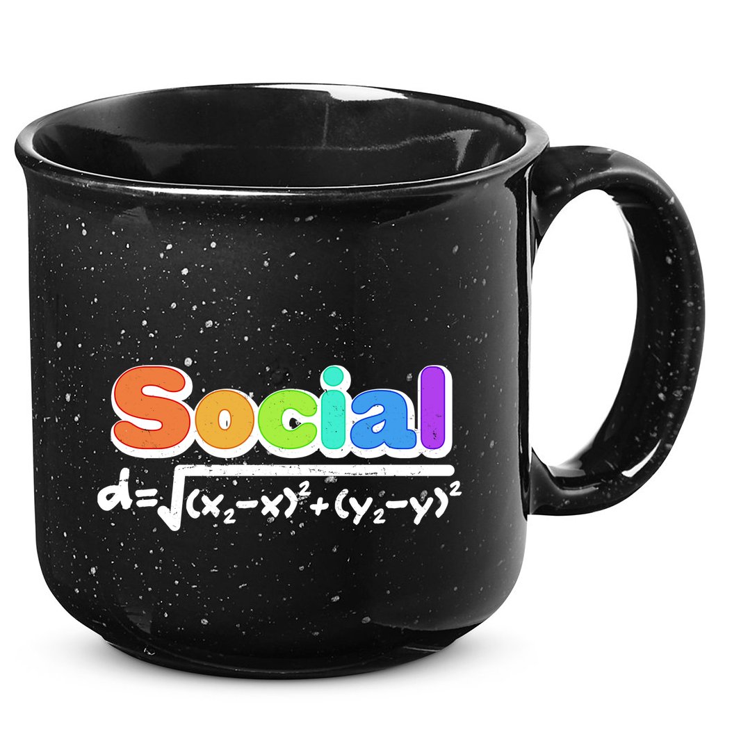Social Distancing Math Formula  15oz Campfire Ceramic Mug