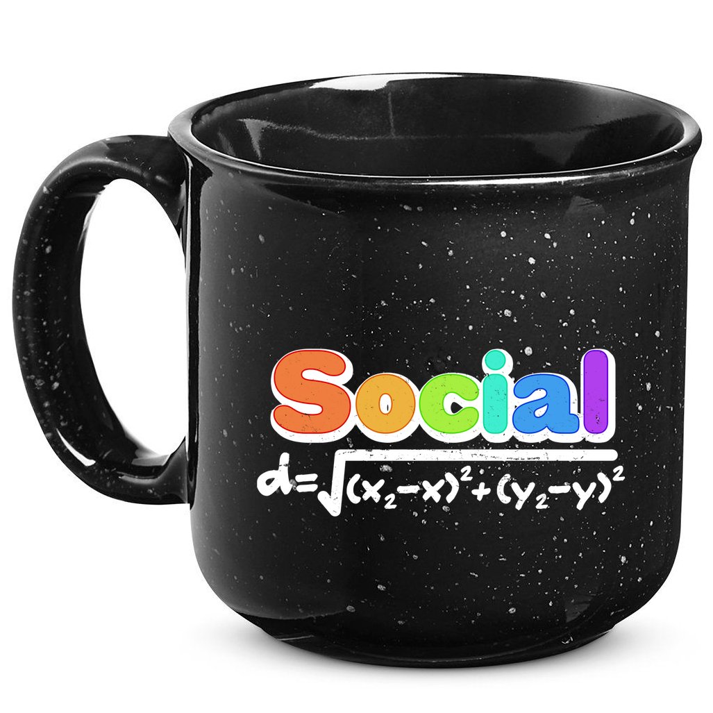 Social Distancing Math Formula  15oz Campfire Ceramic Mug