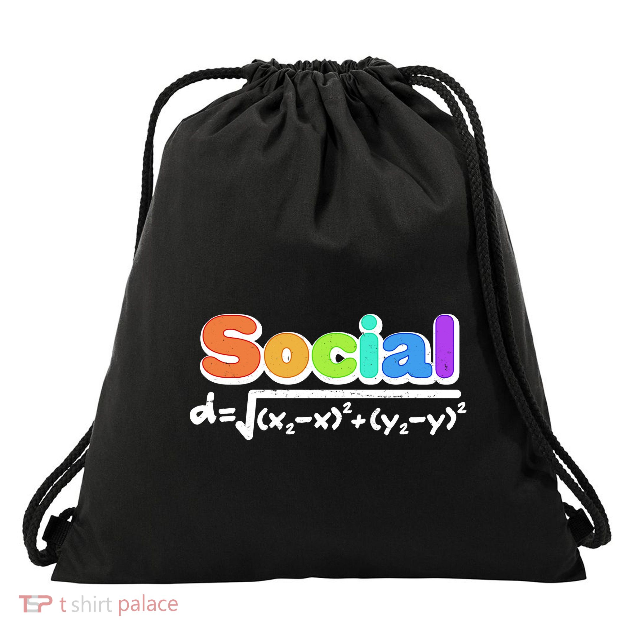 Social Distancing Math Formula  Drawstring Bag