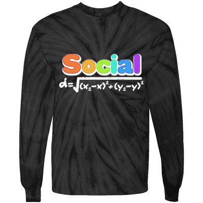 Social Distancing Math Formula  Tie-Dye Long Sleeve Shirt