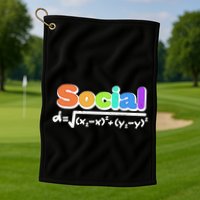 Social Distancing Math Formula  Golf Towel