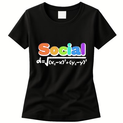 Social Distancing Math Formula  Womens T-Shirt