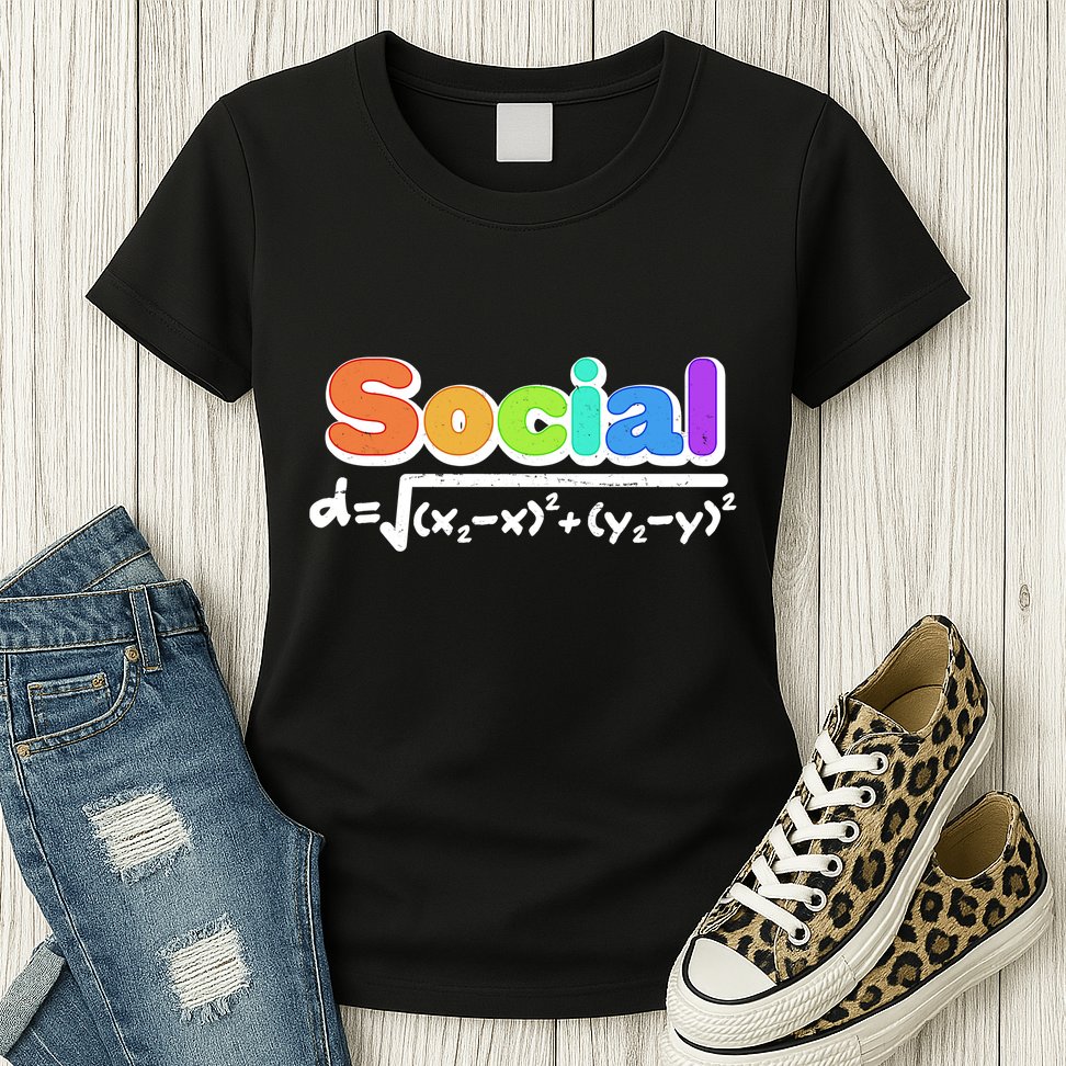 Social Distancing Math Formula  Womens T-Shirt