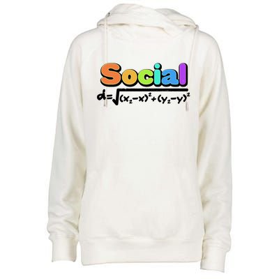 Social Distancing Math Formula  Womens Funnel Neck Pullover Hood