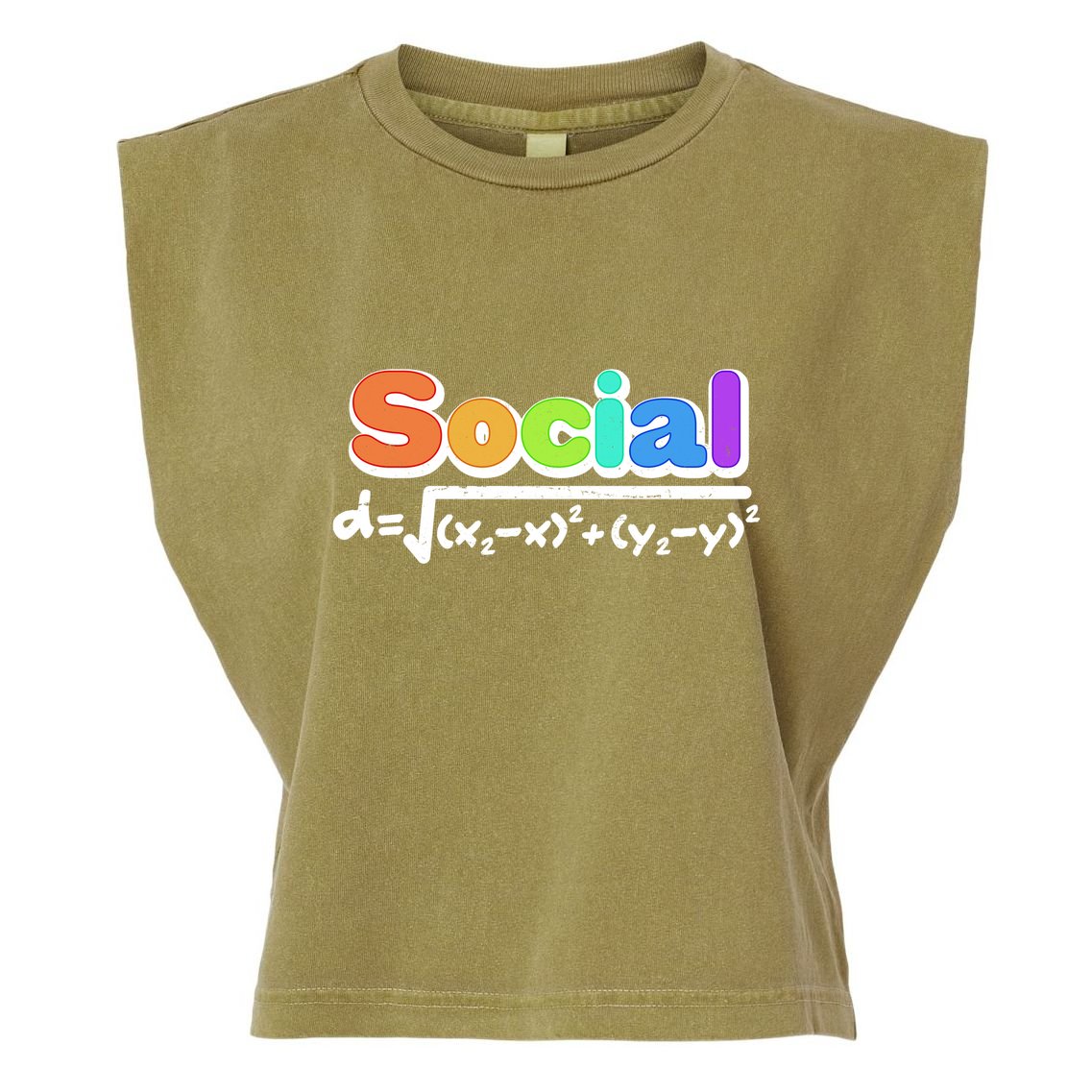 Social Distancing Math Formula  Garment-Dyed Women's Muscle Tee
