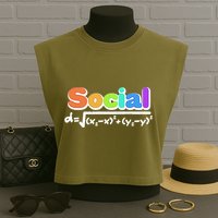 Social Distancing Math Formula  Garment-Dyed Women's Muscle Tee