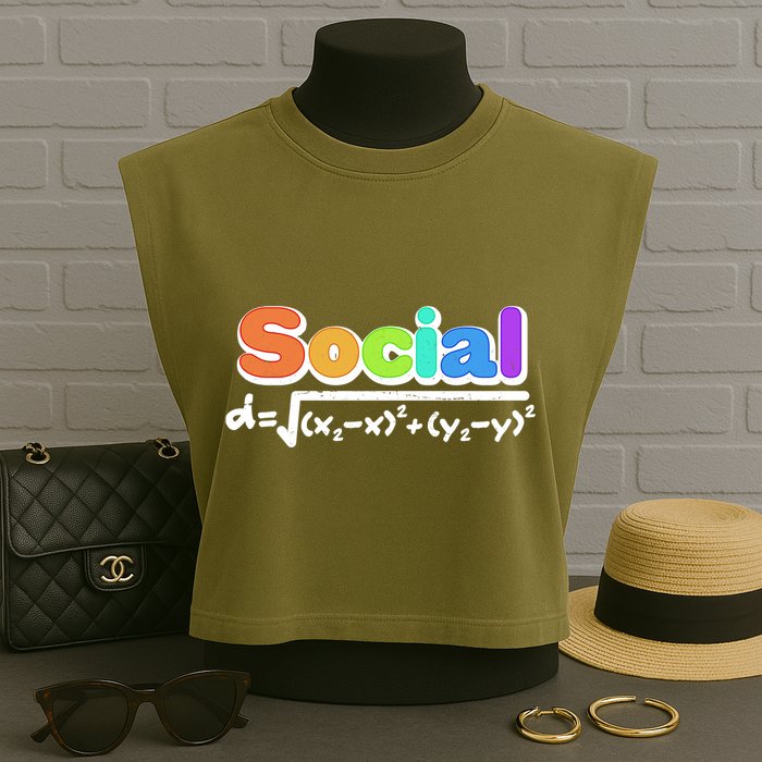 Social Distancing Math Formula  Garment-Dyed Women's Muscle Tee