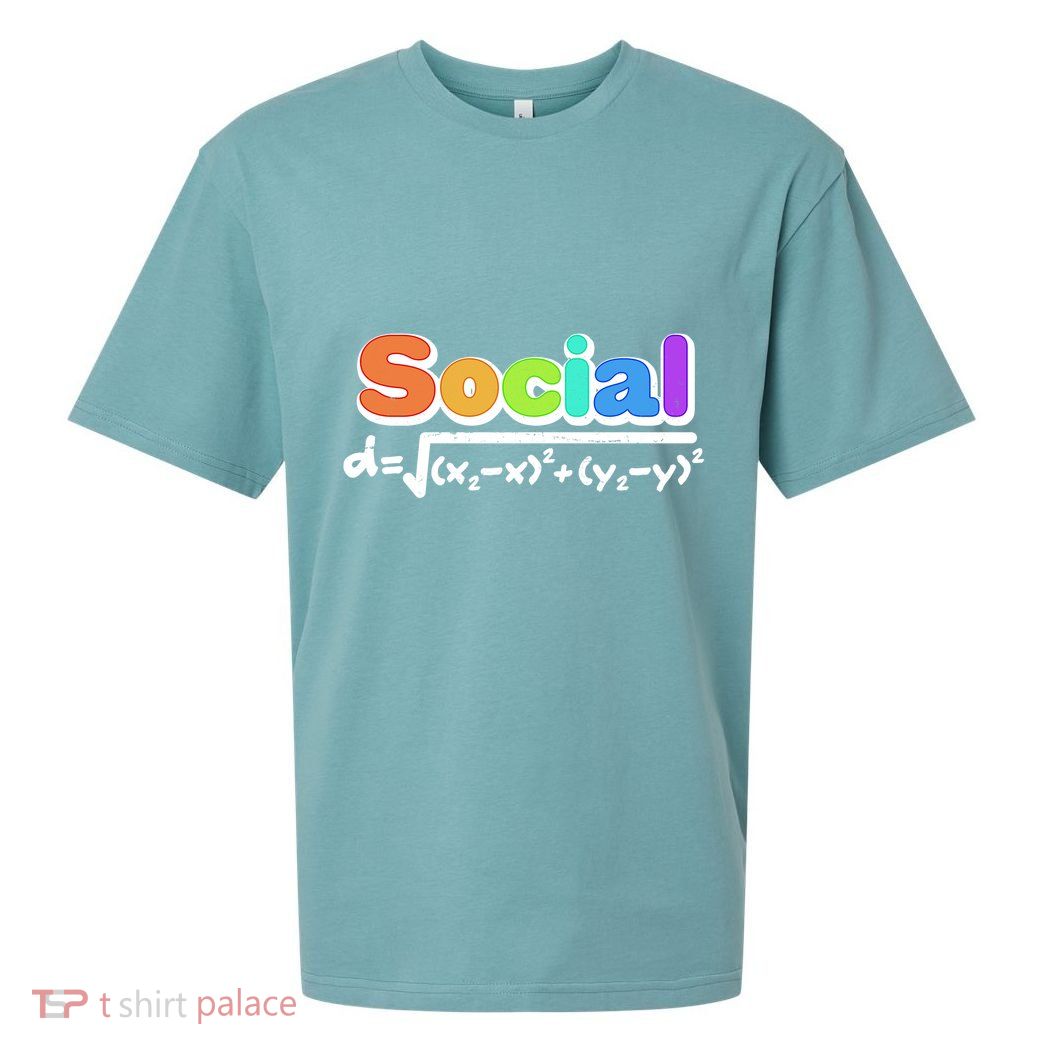 Social Distancing Math Formula  Sueded Cloud Jersey T-Shirt