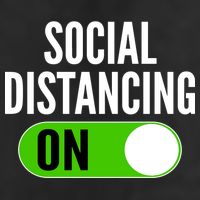Social Distancing On Button 7 Panel Mesh Trucker Snapback Hat