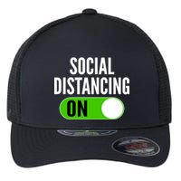 Social Distancing On Button Flexfit Unipanel Trucker Cap