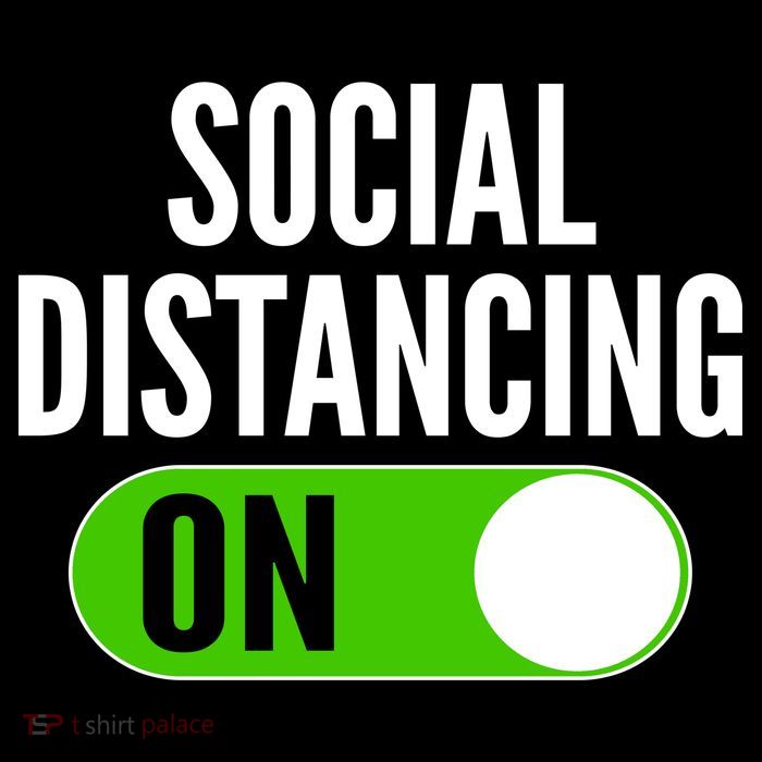Social Distancing On Button Performance Shirt