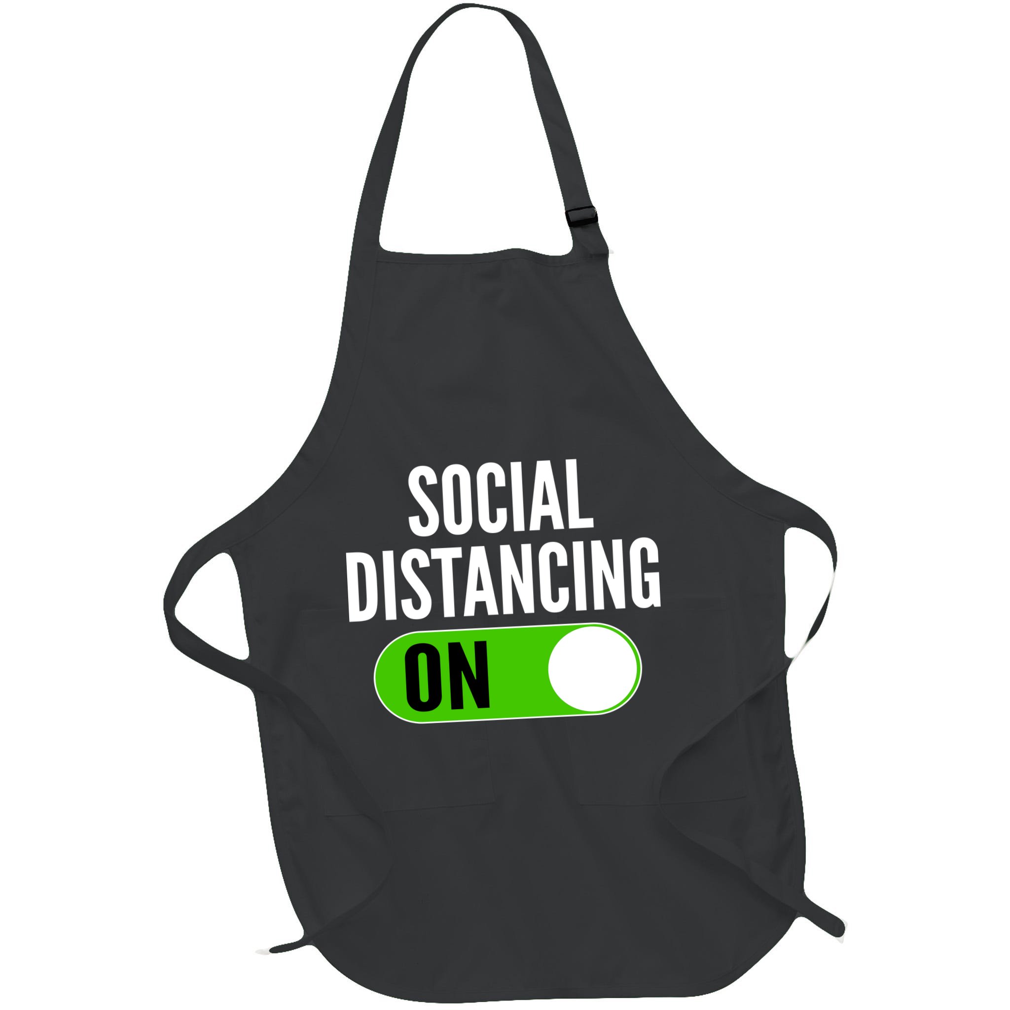 Social Distancing On Button Apron