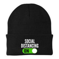 Social Distancing On Button Beanie