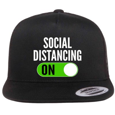Social Distancing On Button Flatbill Hat