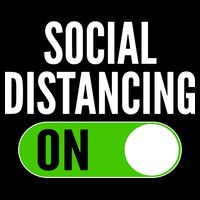 Social Distancing On Button Polo