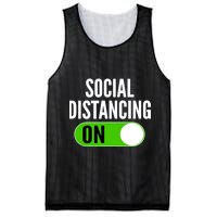 Social Distancing On Button Mesh Reversible Basketball Jersey Tank