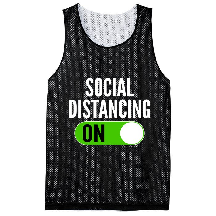 Social Distancing On Button Mesh Reversible Basketball Jersey Tank