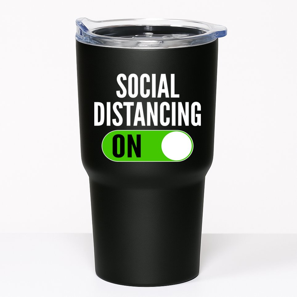Social Distancing On Button Tumbler