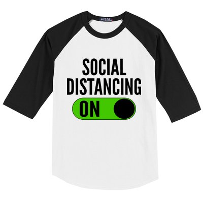 Social Distancing On Button Baseball Sleeve Shirt