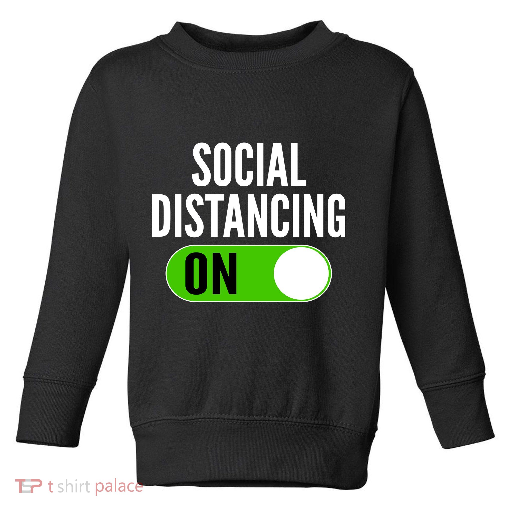 Social Distancing On Button Toddler Sweatshirt