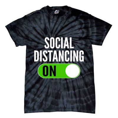 Social Distancing On Button Tie-Dye T-Shirt