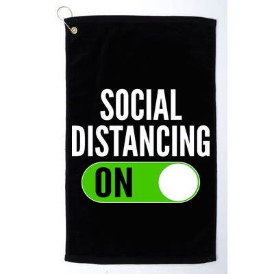 Social Distancing On Button Golf Towel