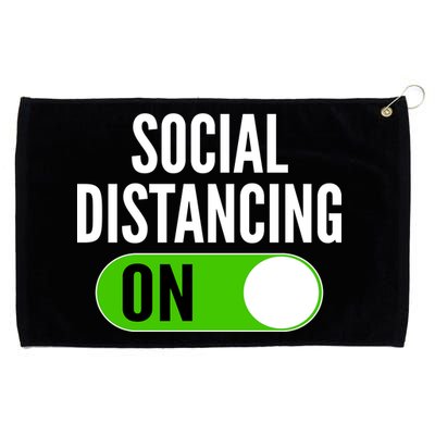 Social Distancing On Button Grommeted Golf Towel