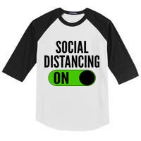 Social Distancing On Button Kids Colorblock Raglan Jersey