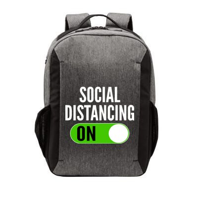 Social Distancing On Button Vector Backpack